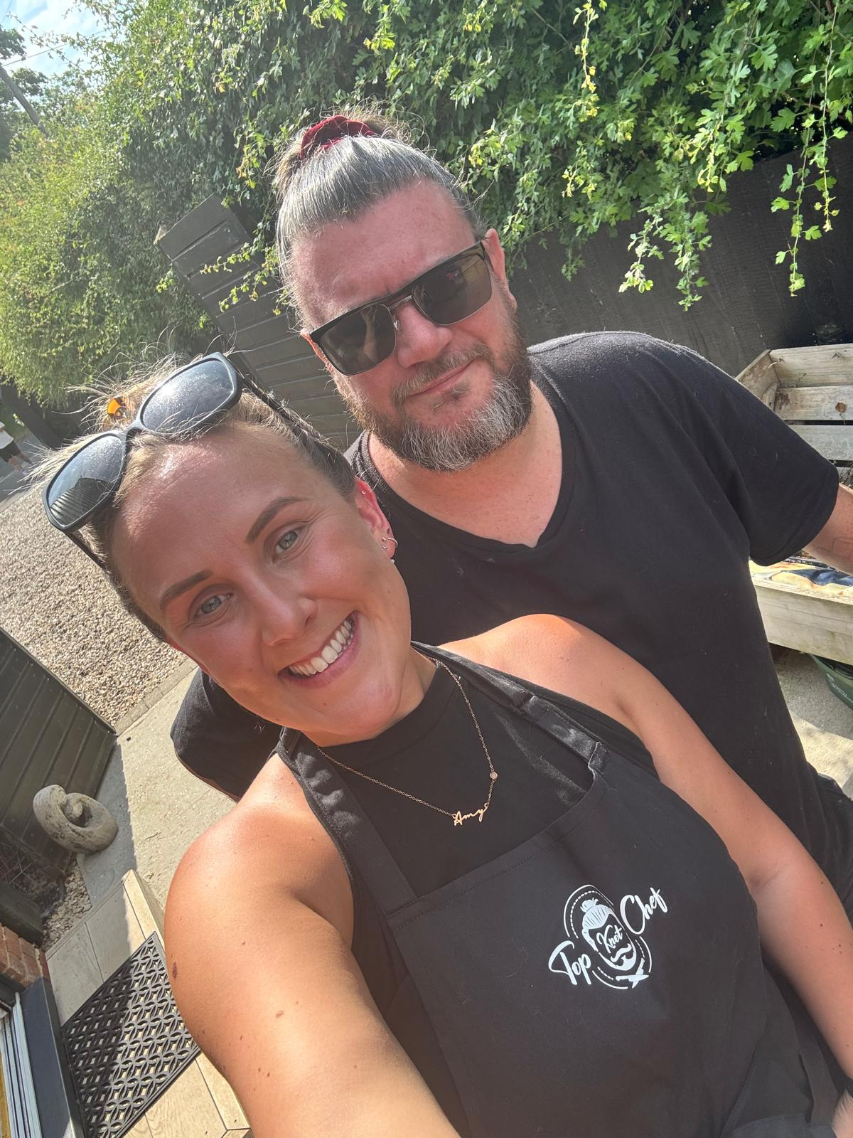 James and Amy, founders of Top Knot Chef